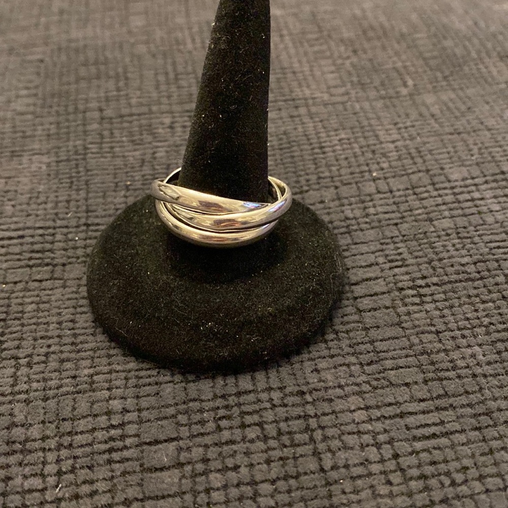 Sterling Silver Tri-band Wedding Ring